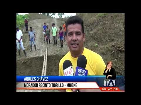 Interrupción de vía deja aisladas a varias parroquias en Esmeraldas -Teleamazonas