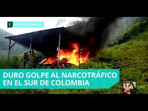 Policía de Colombia destruyó laboratorios de droga - Teleamazonas