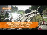 Siete accidentes de tránsito este fin de semana en Av. Simón Bolívar - Teleamazonas