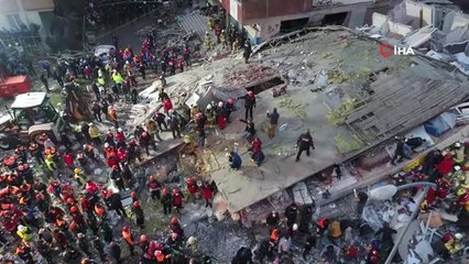 Kartal'daki Enkaz Alanı Havadan Görüntülendi