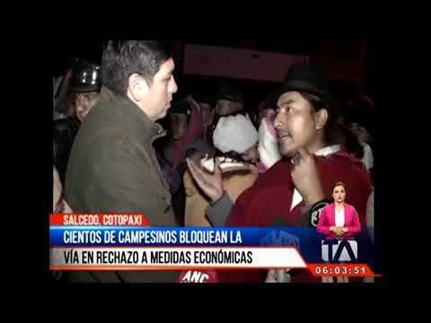 Paro indígena suspende la circulación vehicular en Salcedo, Cotopaxi -Teleamazonas
