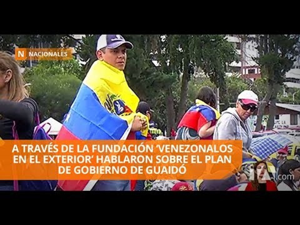 Los venezolanos también se reunieron en Ecuador para respaldar a Guaidó - Teleamazonas