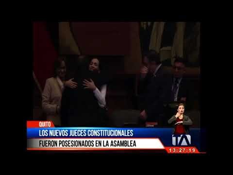 Los nuevos jueces constitucionales fueron posesionados en la Asamblea -Teleamazonas