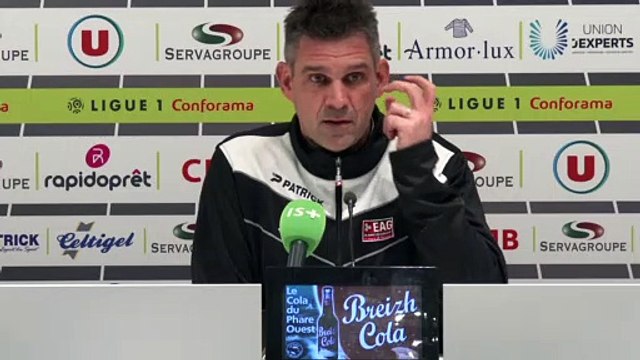 Le point presse de Jocelyn Gourvennec avant Guingamp - Lyon