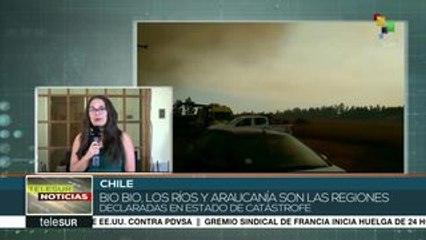Decretan catástrofe en tres regiones de Chile por incendios
