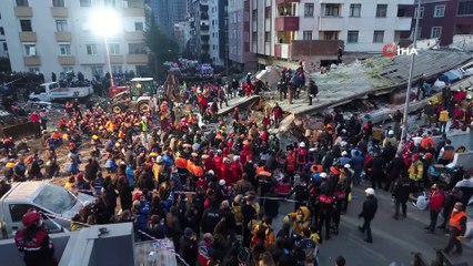 Kartal’daki enkaz alanı havadan görüntülendi