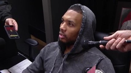 Damian Lillard reacts to loss to Miami