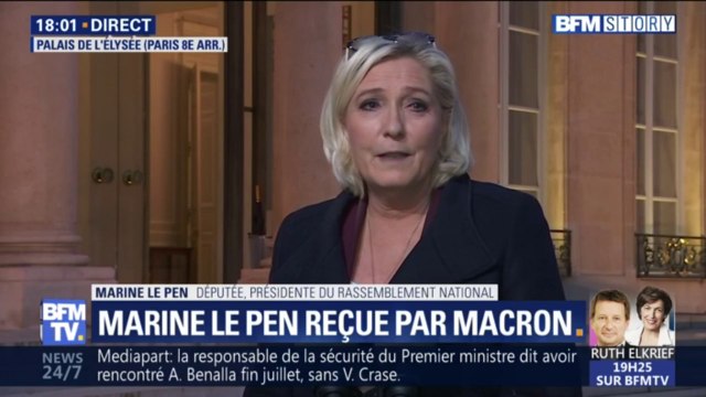 Marine Le Pen (RN): La dissolution apparaît comme le meilleur moyen pour débattre dans des conditions respectueuses de nos institutions