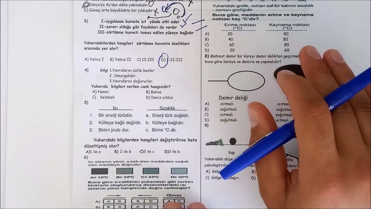 5. Sınıf FEN ve TEKNOLOJİ 2. Dönem 1. Yazılı Soruları ve Çözümü