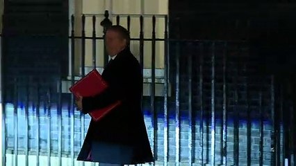 Chief Whip and Brexit Secretary arrive at Downing Street