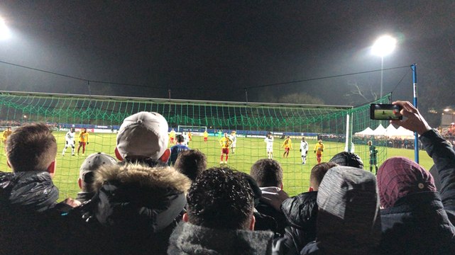 But de la victoire pour l’AS Vitré vu depuis derrière le but