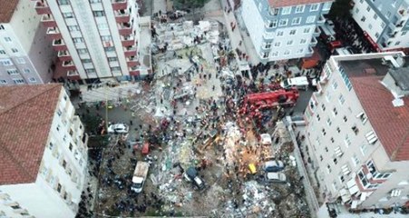 Kartal'da Çöken Binanın Yanında Bulunan Başka Bir Binada Sarsıntı Meydana Geldi