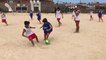 Youth Team Plays Beach Soccer