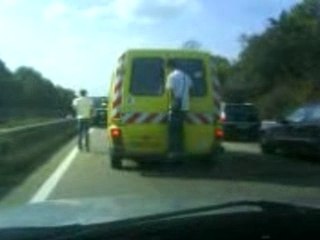 délire sur l'autoroute allemande en revenan de hokeneim