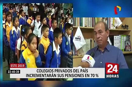 Colegios privados del país incrementarán sus pensiones hasta un 8 por ciento