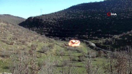 Teröristlerin inleri böyle imha edildi