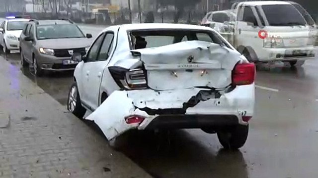 20 dakika önce aldığı araba hurdaya döndü