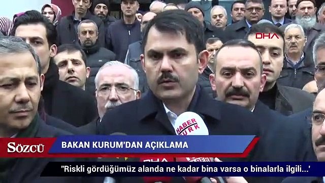 Çevre ve Şehircilik Bakanı Kurum'dan açıklama