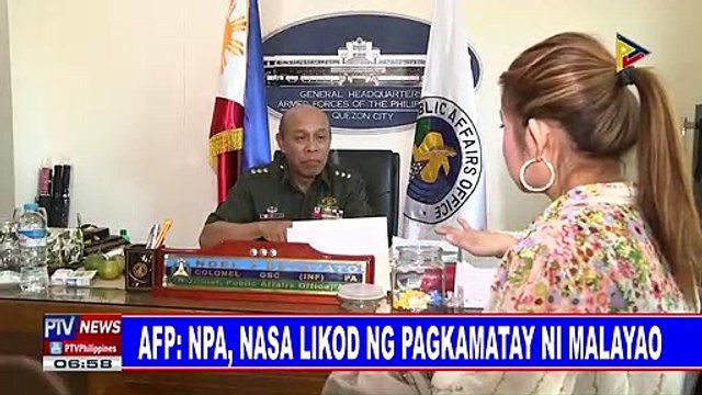 AFP: NPA, nasa likod ng pagkamatay ni Malayao