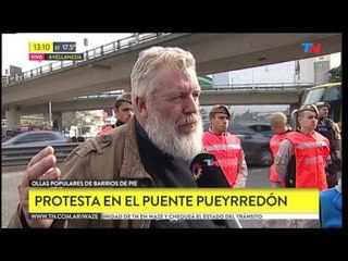 Protesta en puente Pueyrredón