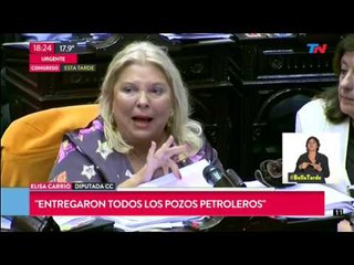 Así habló Carrió en el debate por la expulsión de Julio De Vido