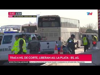 Tras 6 horas de corta liberaron la Autopista Bs As-La Plata