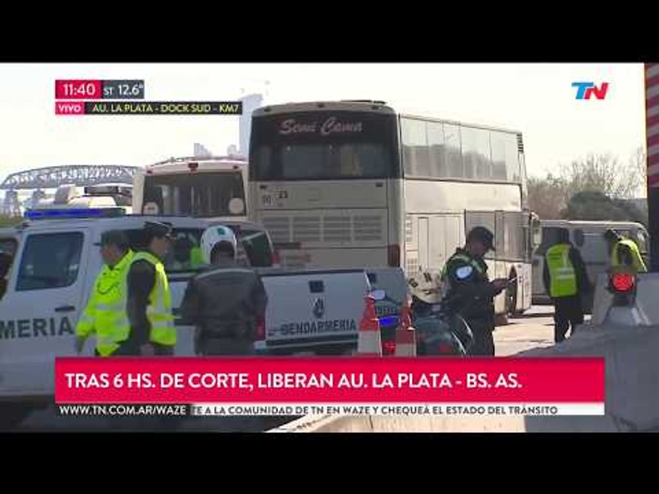 Tras 6 horas de corta liberaron la Autopista Bs As-La Plata