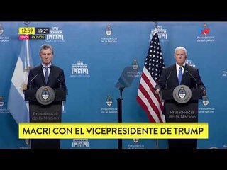 La conferencia de Macri y Mike Pence, el vice de Trump