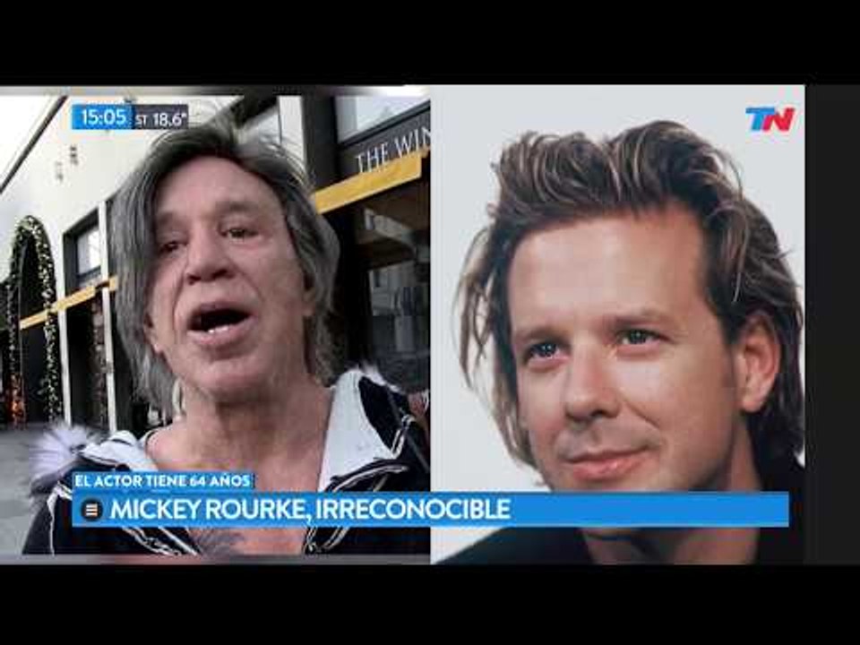 Mickey Rourke irreconocible