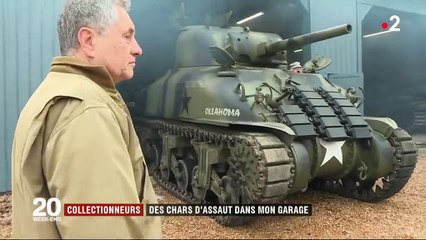 Dans le garage d'un collecteur de chars d'assaut