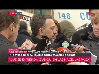 Juicio por la tragedia de Once: Habló el papaá de Lucas Menghini Rey