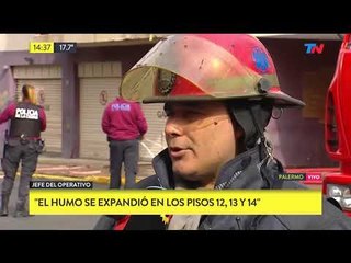 Incendio en un edificio de palermo 5 heridos