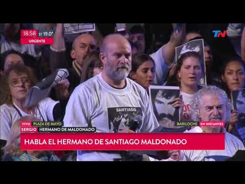 Marcha por Santiago Maldonado: Hablaron sus familiares