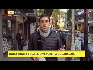 Robo, tiros y fuga en una pizzería de Caballito