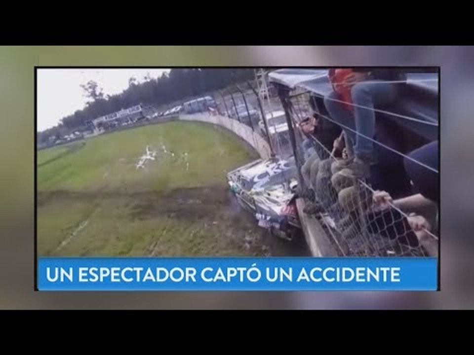 Grabó un accidente en el TC mientras se sacaba una selfie