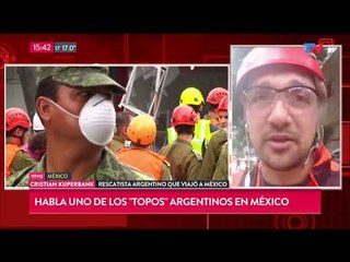 El argentino que viajó para rescatar víctimas del terremoto