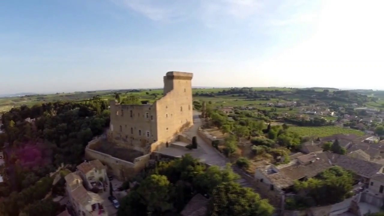 Voyage aérien dans un verre de Châteauneuf