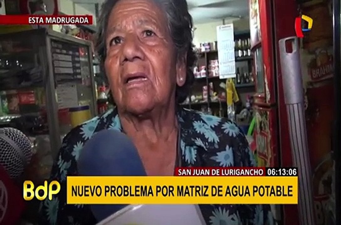 SJL: nueva rotura de tubería matriz genera pánico en vecinos