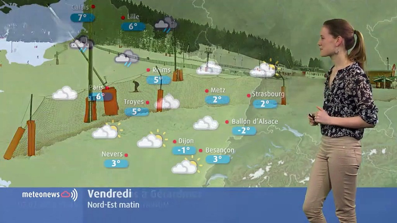 La météo de ce vendredi 8 février 2019 en Lorraine et en Franche-Comté : quelques éclaircies et des températures douces