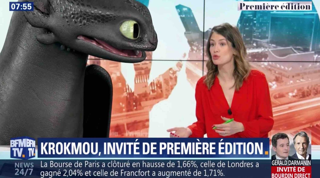 Krokmou, le héros de dragon sur le plateau de BFM TV - ZAPPING TÉLÉ DU 07/02/2019
