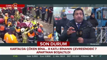 Kartal'da çöken bina