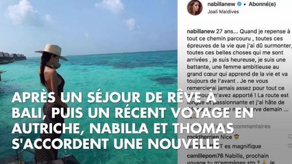 PHOTOS. Nabilla et Thomas Vergara : c'est l'amour fou sous le soleil des Maldives
