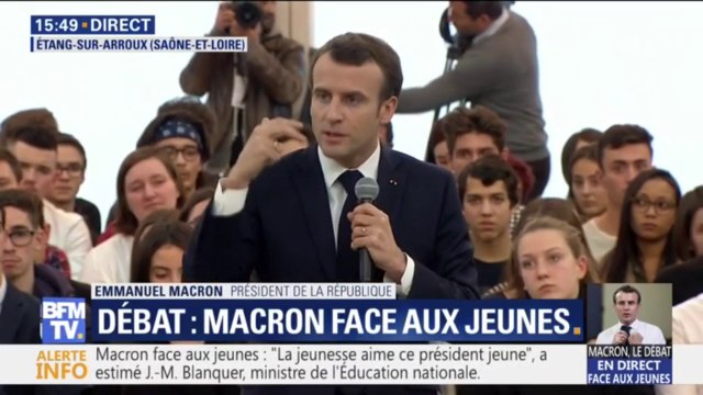Emmanuel Macron face aux jeunes: C'est votre monde que l'on prépare donc j'ai besoin de vous entendre