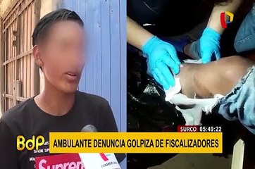 Ambulante denunció haber sido agredido por fiscalizadores de Surco