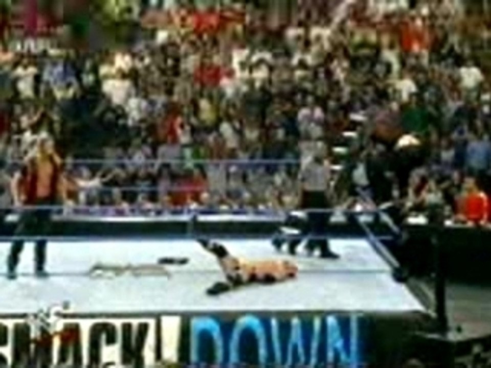 WWE - Jeff hardy nails a Swanton Bomb on Mike Awesome to bec