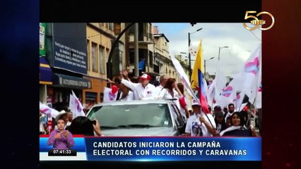 Candidatos iniciaron la campaña electoral con recorridos y caravanas en Quito