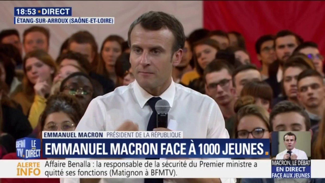 Emmanuel Macron: "Je souhaite, je veux et j'ai besoin que la jeunesse de notre pays fasse de la politique"