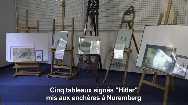 Allemagne: vente aux enchères de 5 tableaux signés Hitler