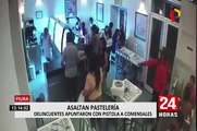 Delincuentes armados asaltan a clientes de una pastelería en el centro de Piura