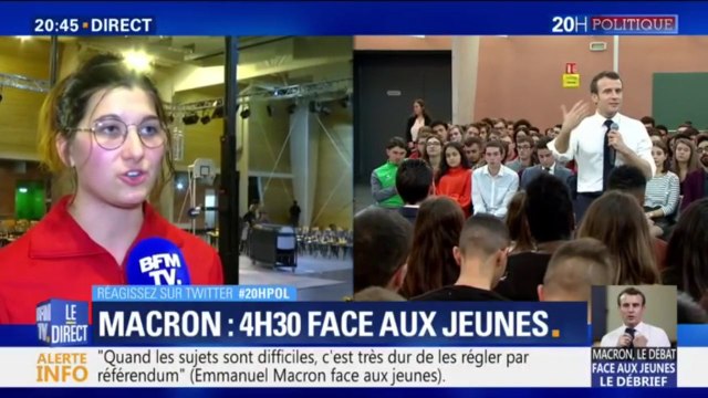 Macron face aux jeunes : pour cette étudiante Il y a eu énormément d'émotion qui est ressortie ce soir